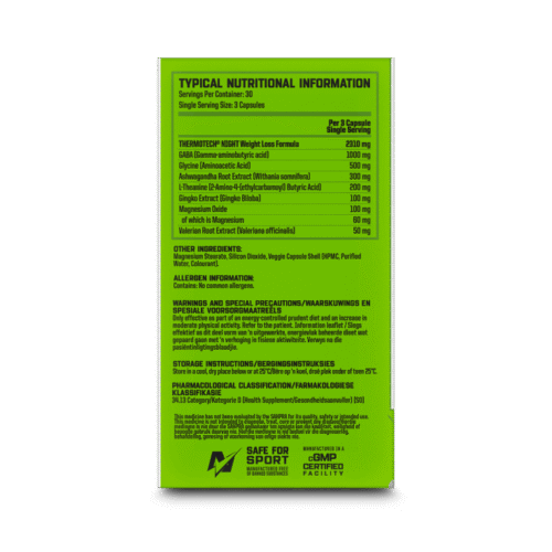 thermotech burn night time fat burner weight loss