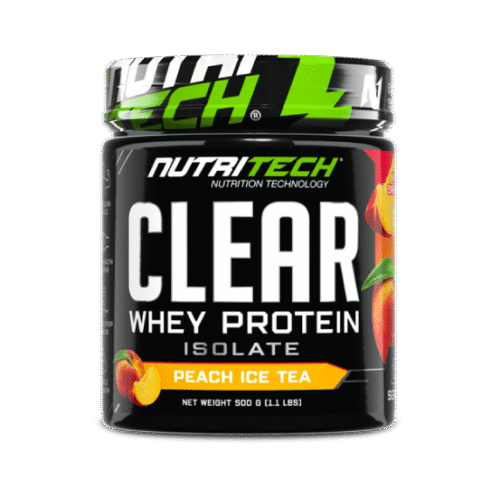 nutritech clear whey protein isolate peach ice tea