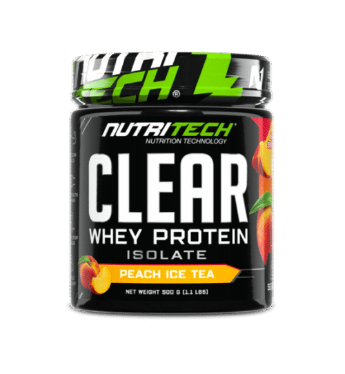 nutritech clear whey protein isolate peach ice tea